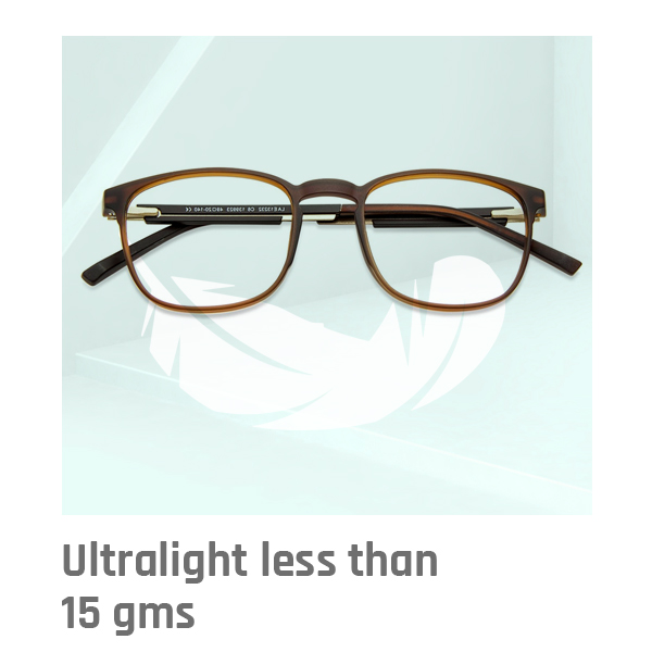 Buy Matte Black Blue Half Rim Rectangle Lenskart Air Classic VC E11859 ...