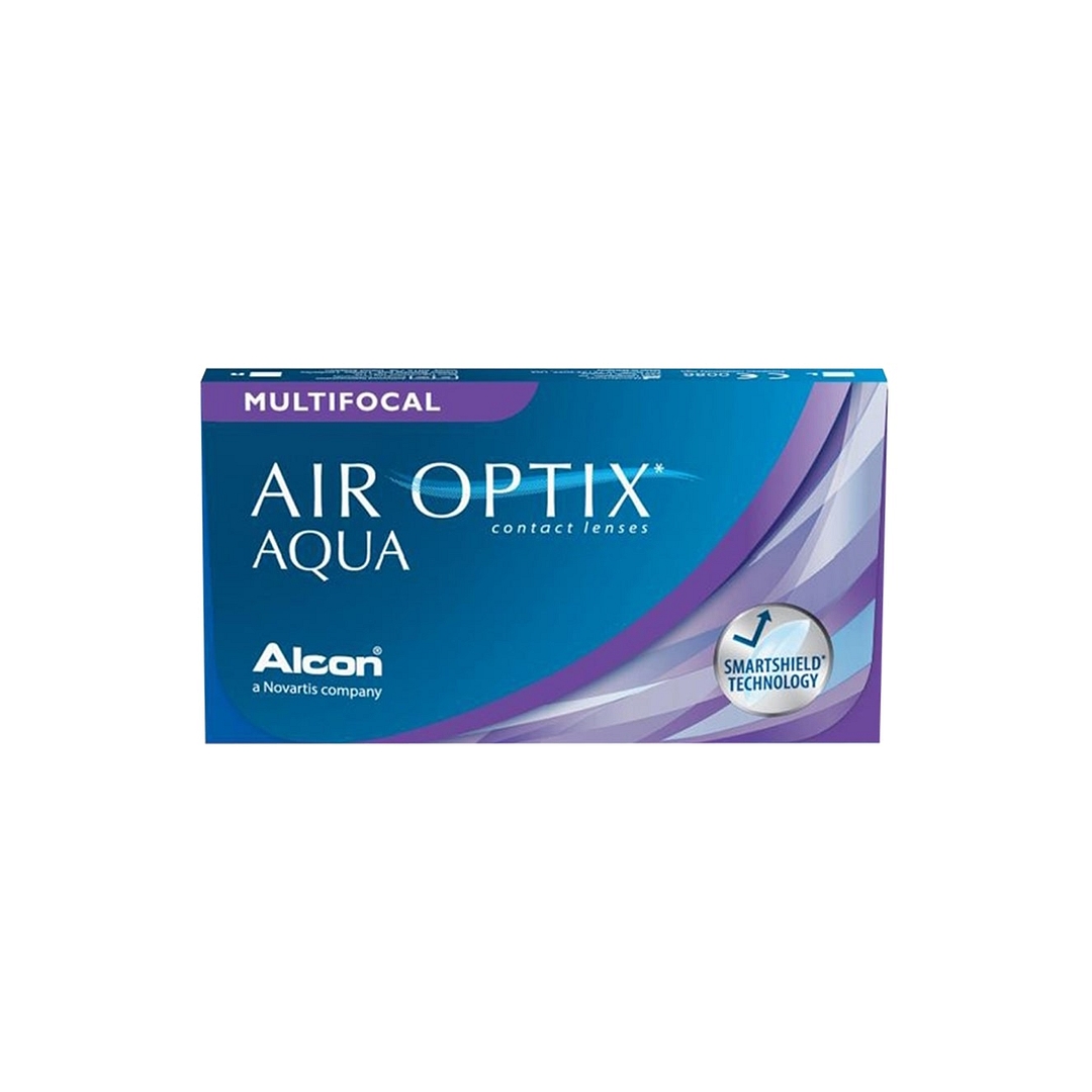 Alcon Air Optix Alcon Air Optix Aqua Multifocal Contact Lenses 6 Lens Box left side