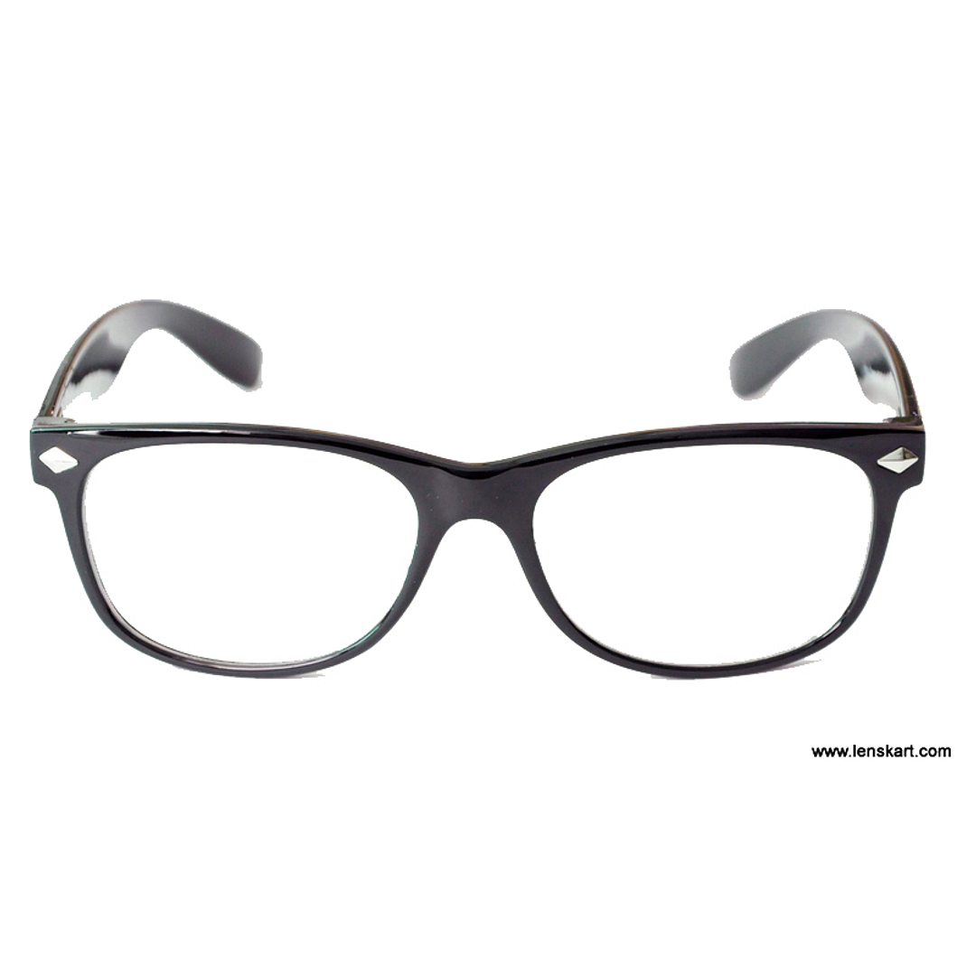BRANDED Black Full Rim Square left side