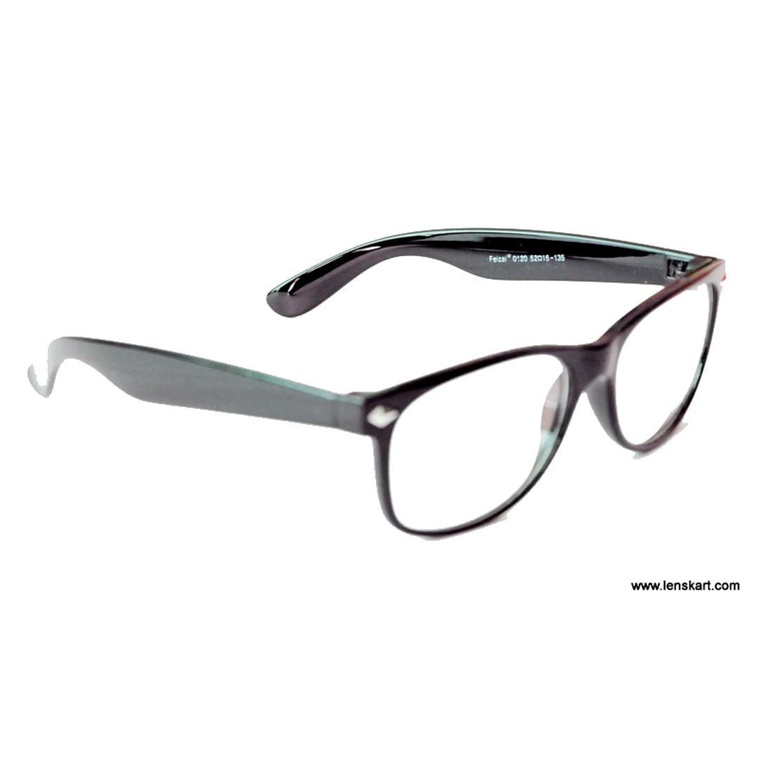 BRANDED Black Full Rim Square left side