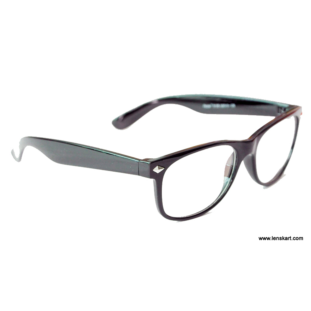 BRANDED Black Full Rim Square left side