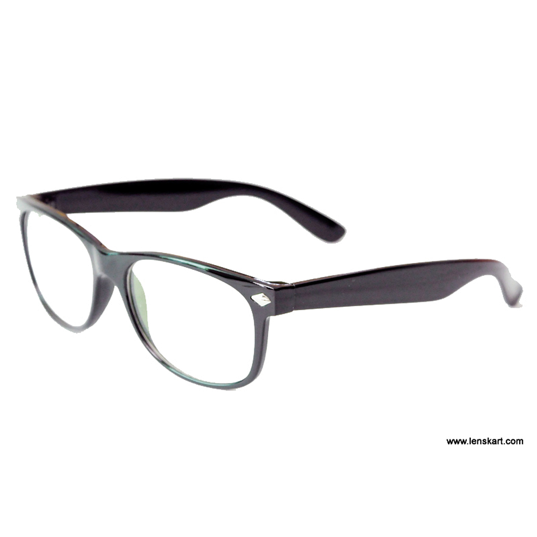 BRANDED Black Full Rim Square left side