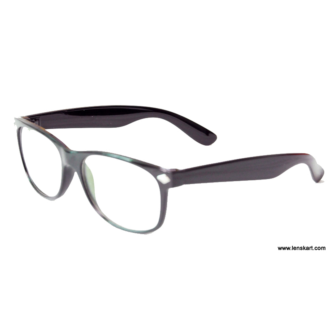 BRANDED Black Full Rim Square left side