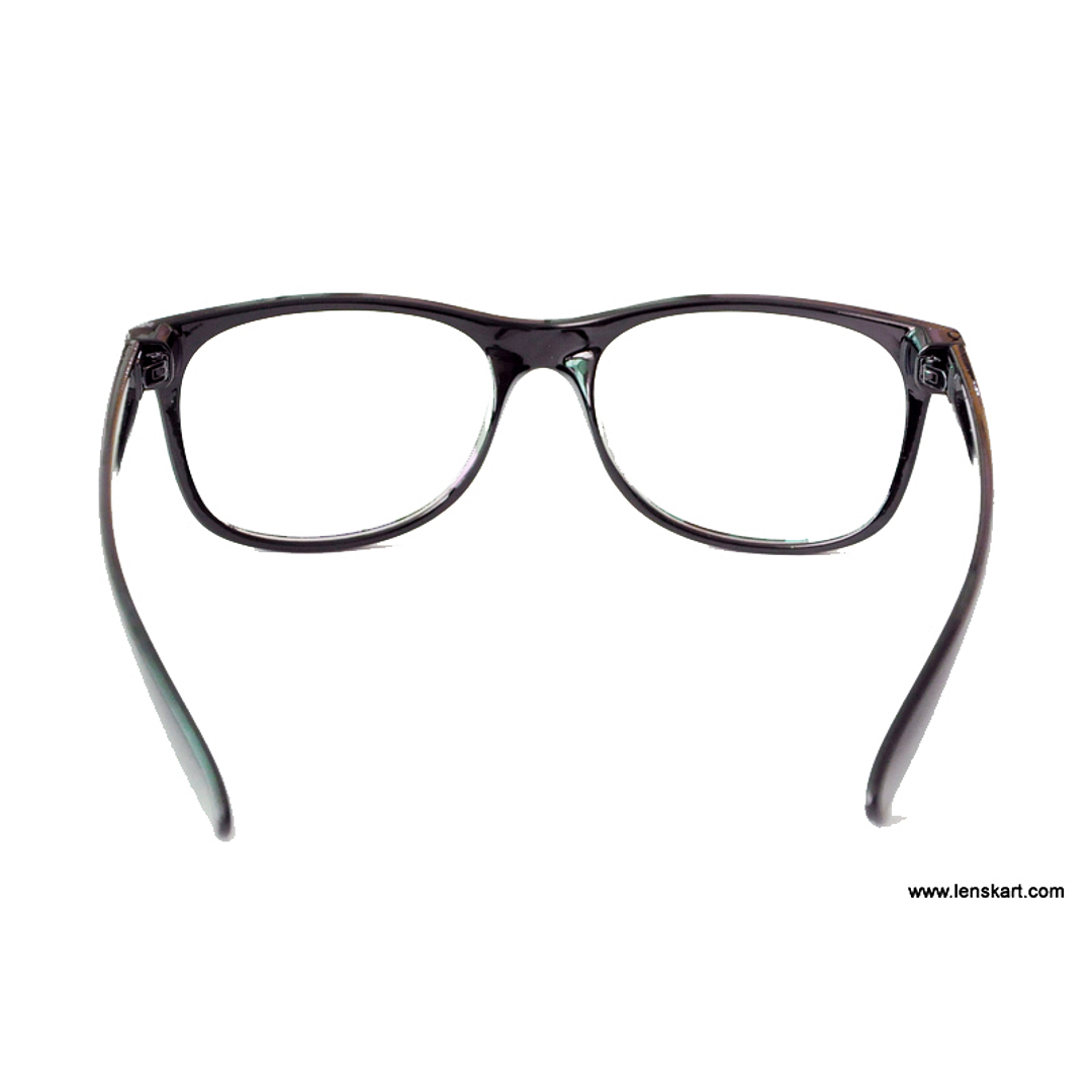 BRANDED Black Full Rim Square left side