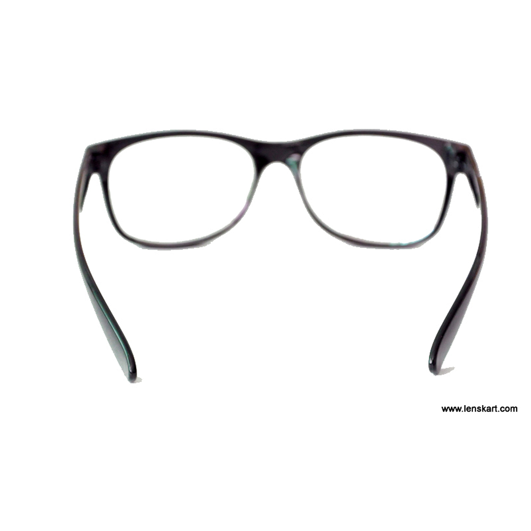 BRANDED Black Full Rim Square left side