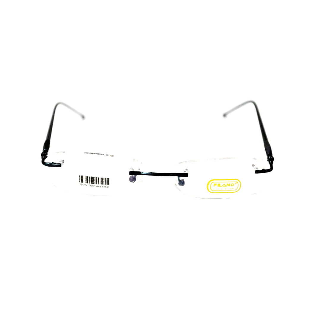 BRANDED Light Gray Rimless Rectangle left side