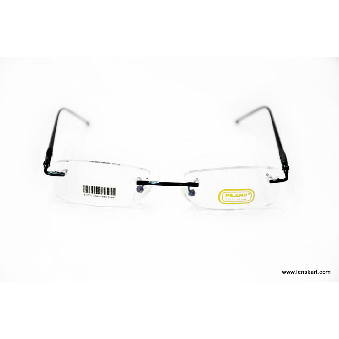 BRANDED Light Gray Rimless Rectangle left side