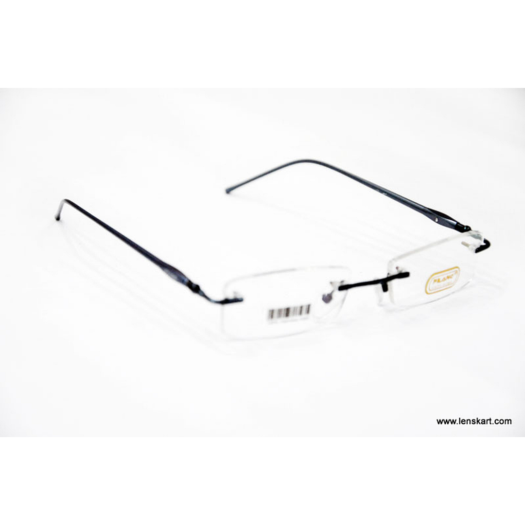 BRANDED Light Gray Rimless Rectangle left side