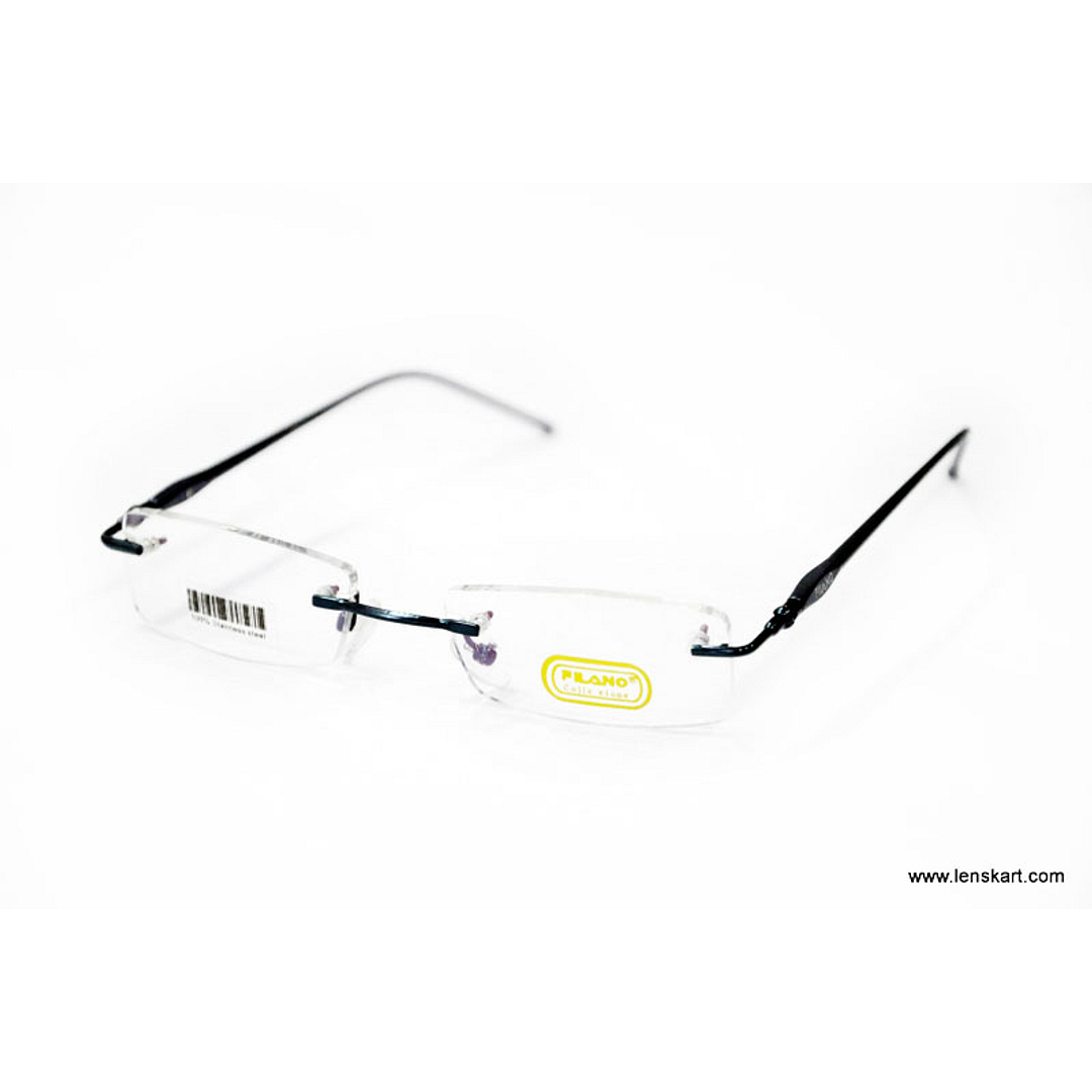 BRANDED Light Gray Rimless Rectangle left side