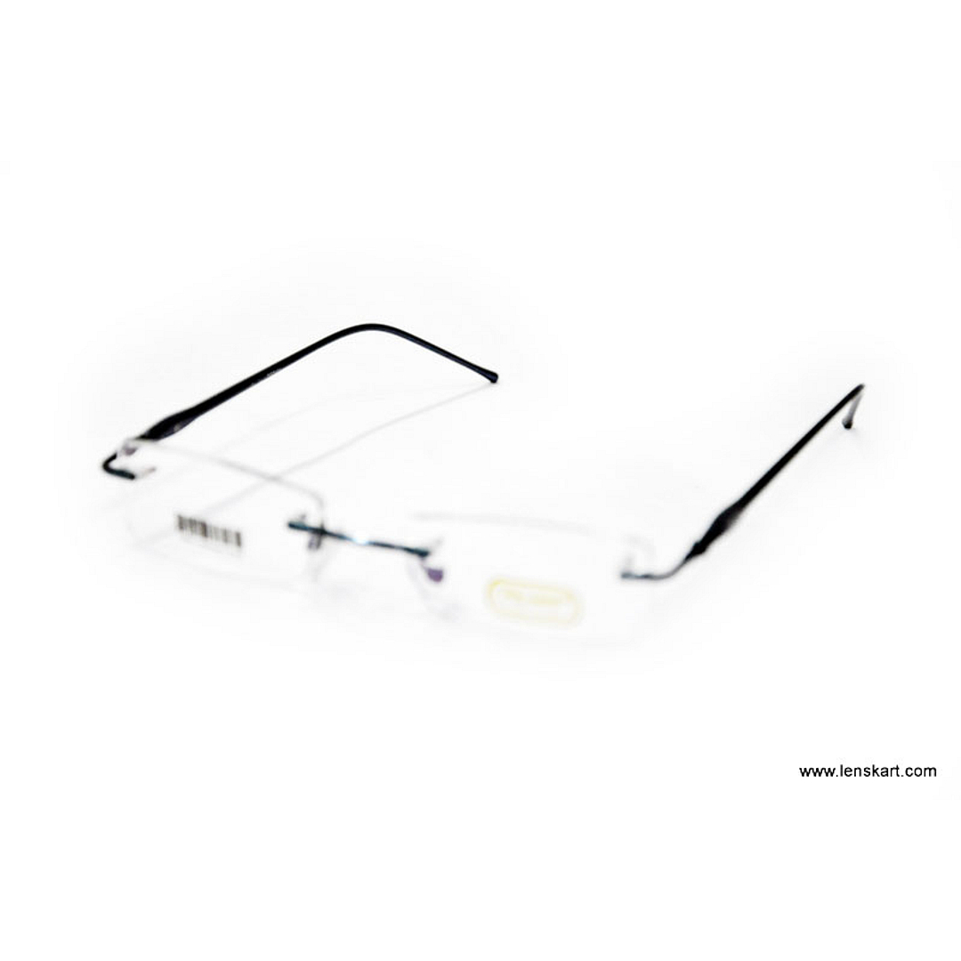 BRANDED Light Gray Rimless Rectangle left side
