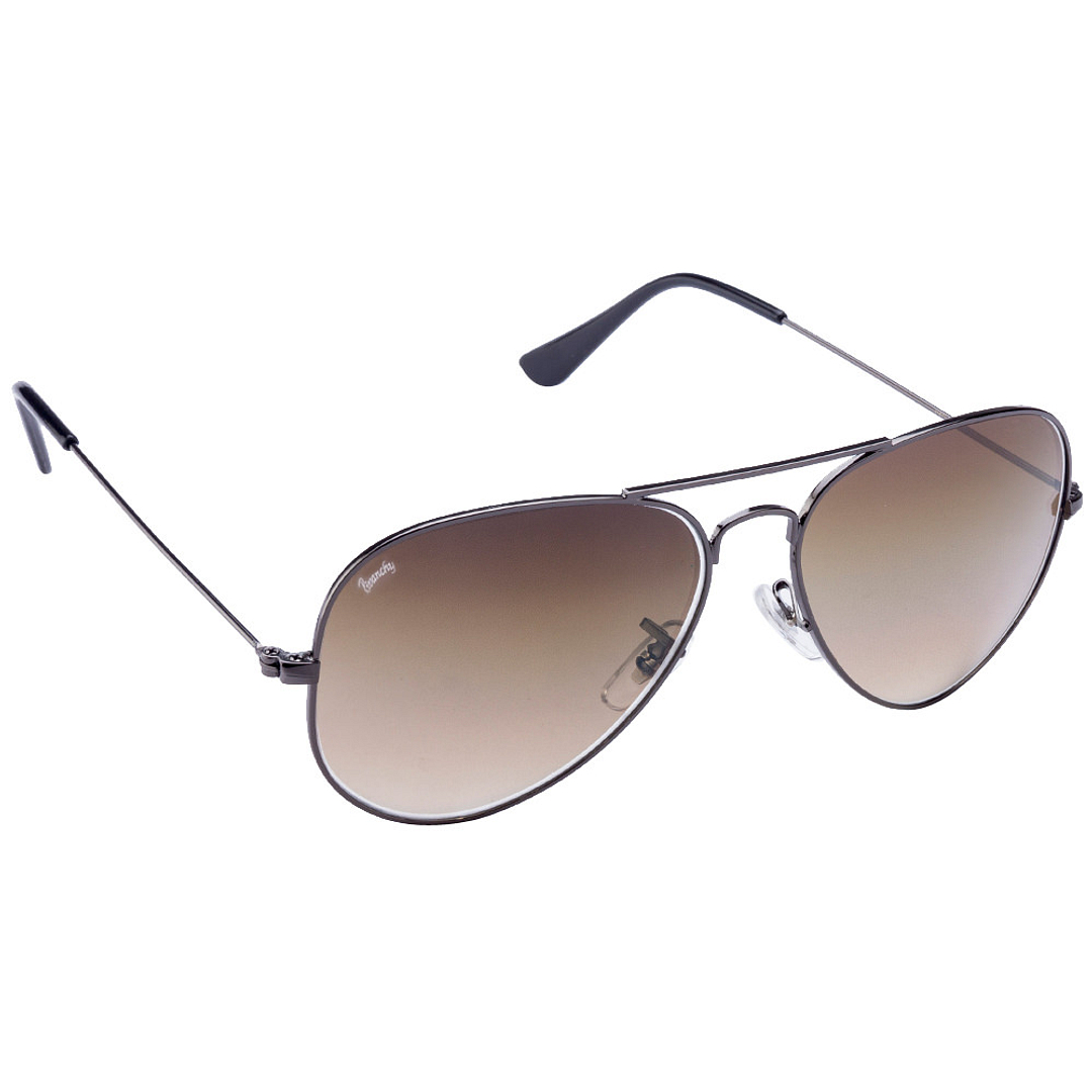 BRANDED Mid Gunmetal Full Rim Aviator left side