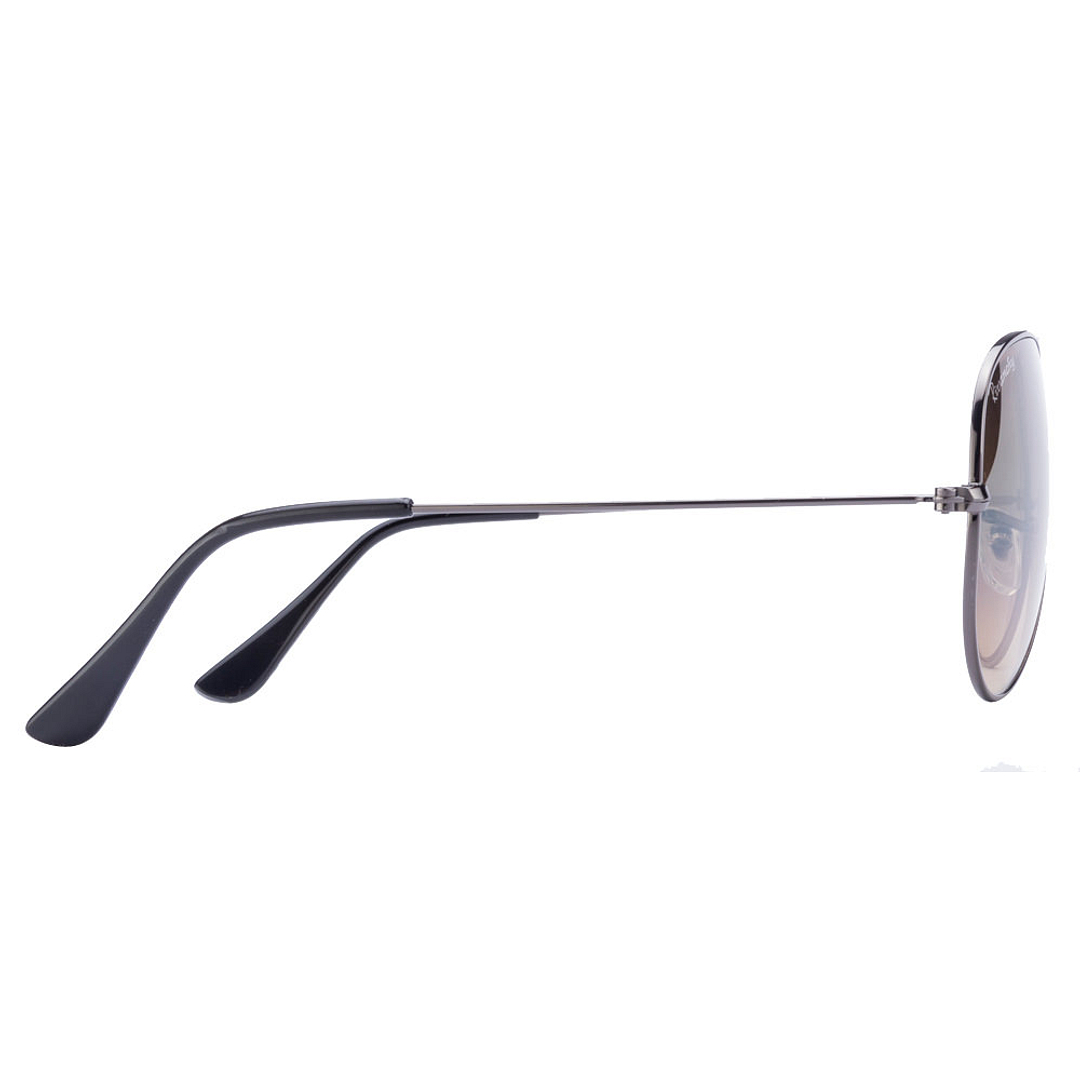 BRANDED Mid Gunmetal Full Rim Aviator right side