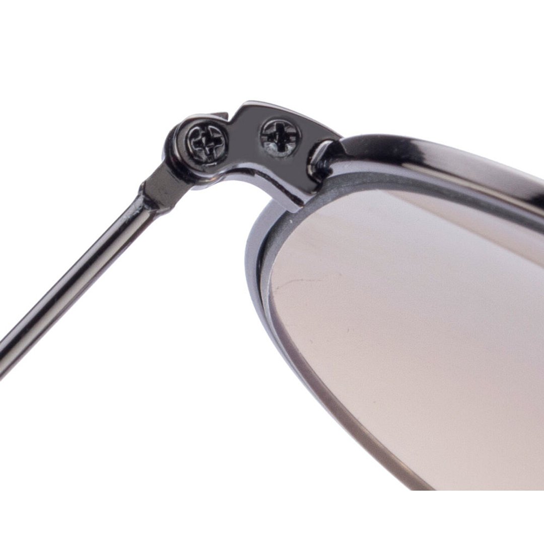 BRANDED Mid Gunmetal Full Rim Aviator left side