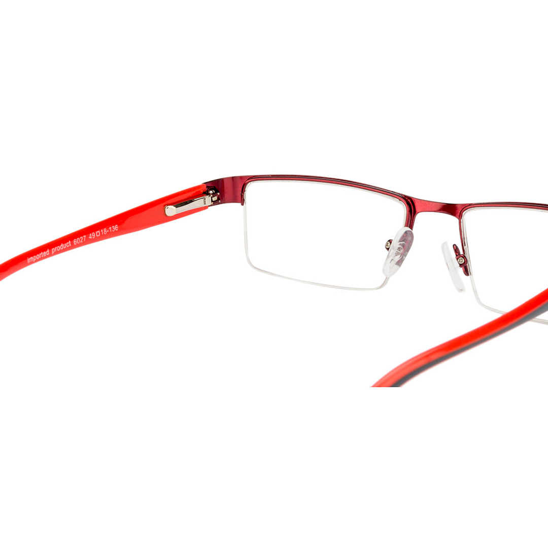 Buy Maroon Red Half Rim Rectangle Vincent Chase SLEEK STEEL VC