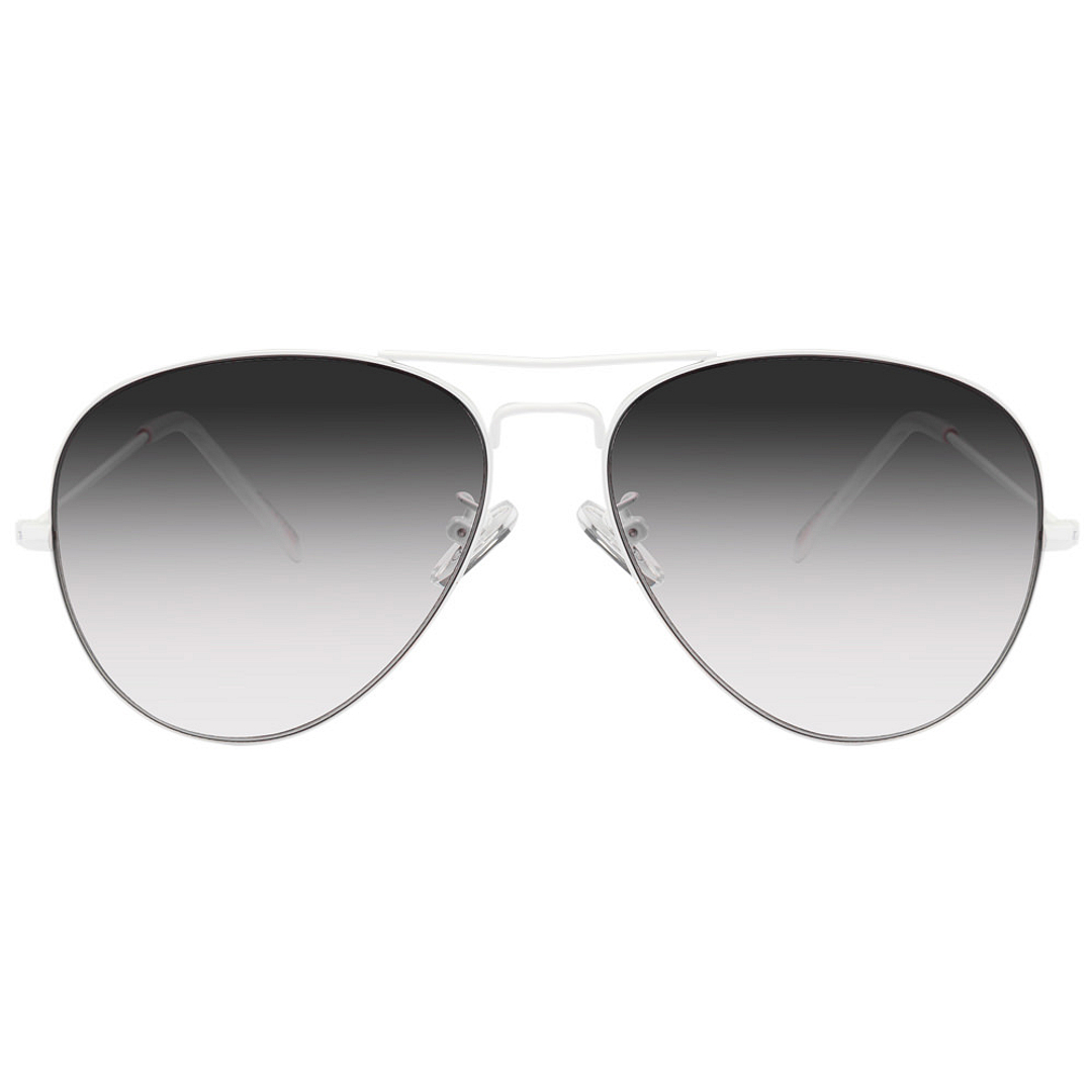 Vincent Chase Online White Full Rim Aviator left side