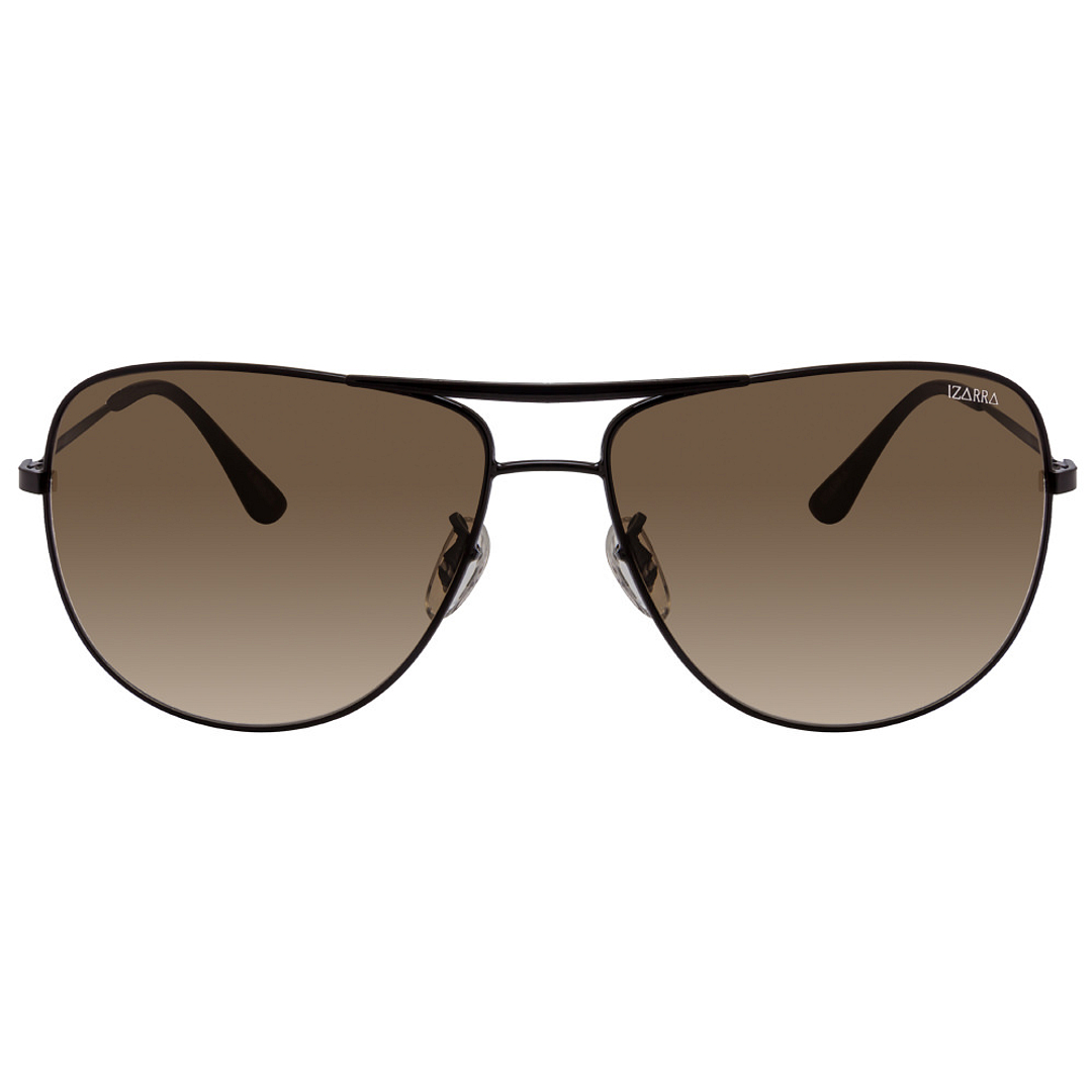 BRANDED Black Full Rim Aviator left side