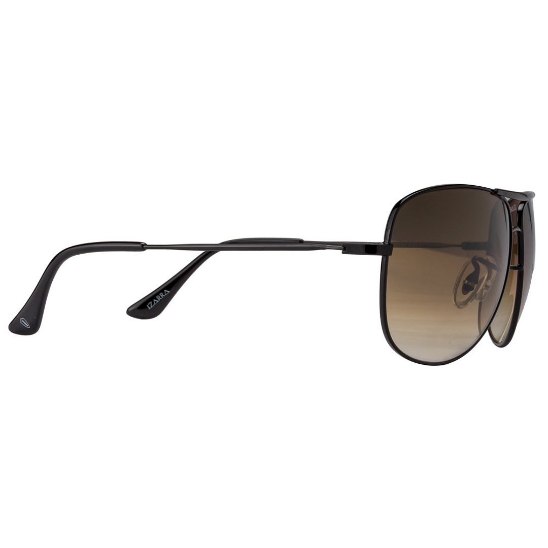 BRANDED Black Full Rim Aviator left side