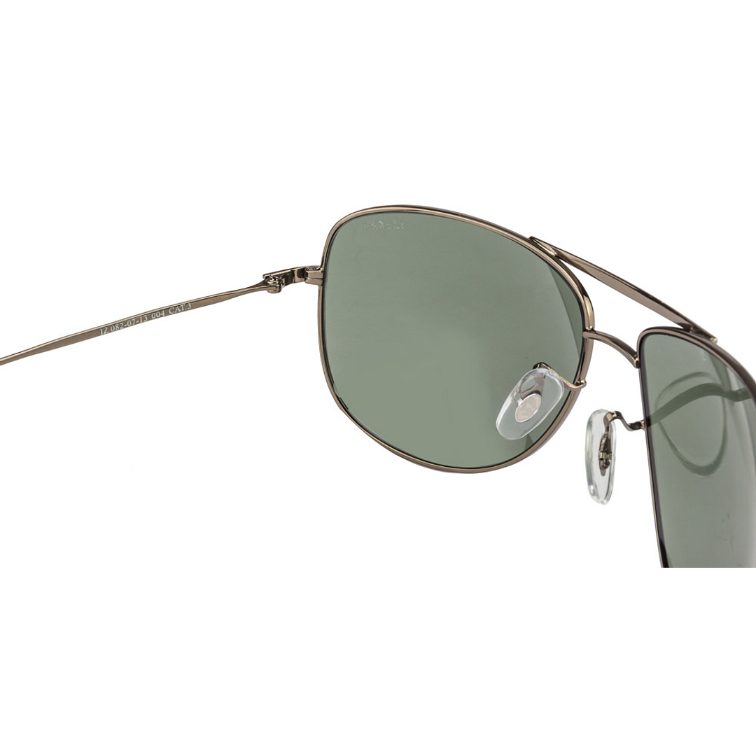 BRANDED Mid Gunmetal Full Rim Aviator left side