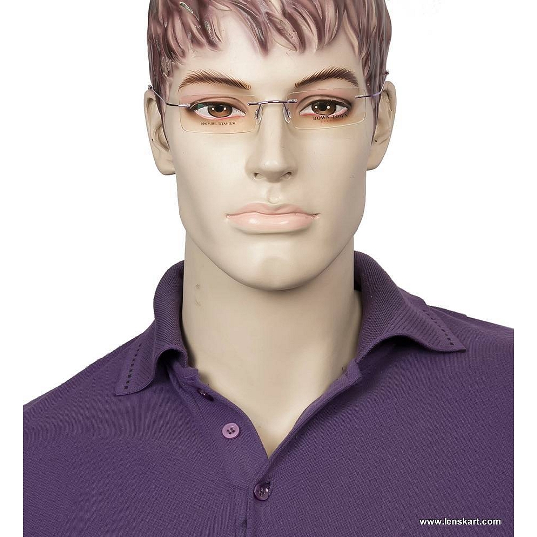 BRANDED Purple Rimless Rectangle right side