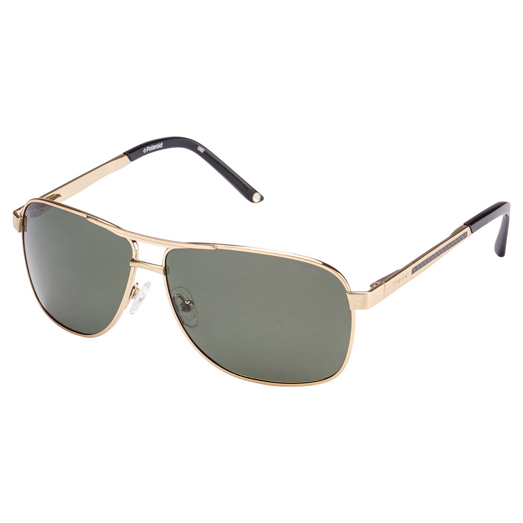Polaroid Gold Full Rim Rectangle left side
