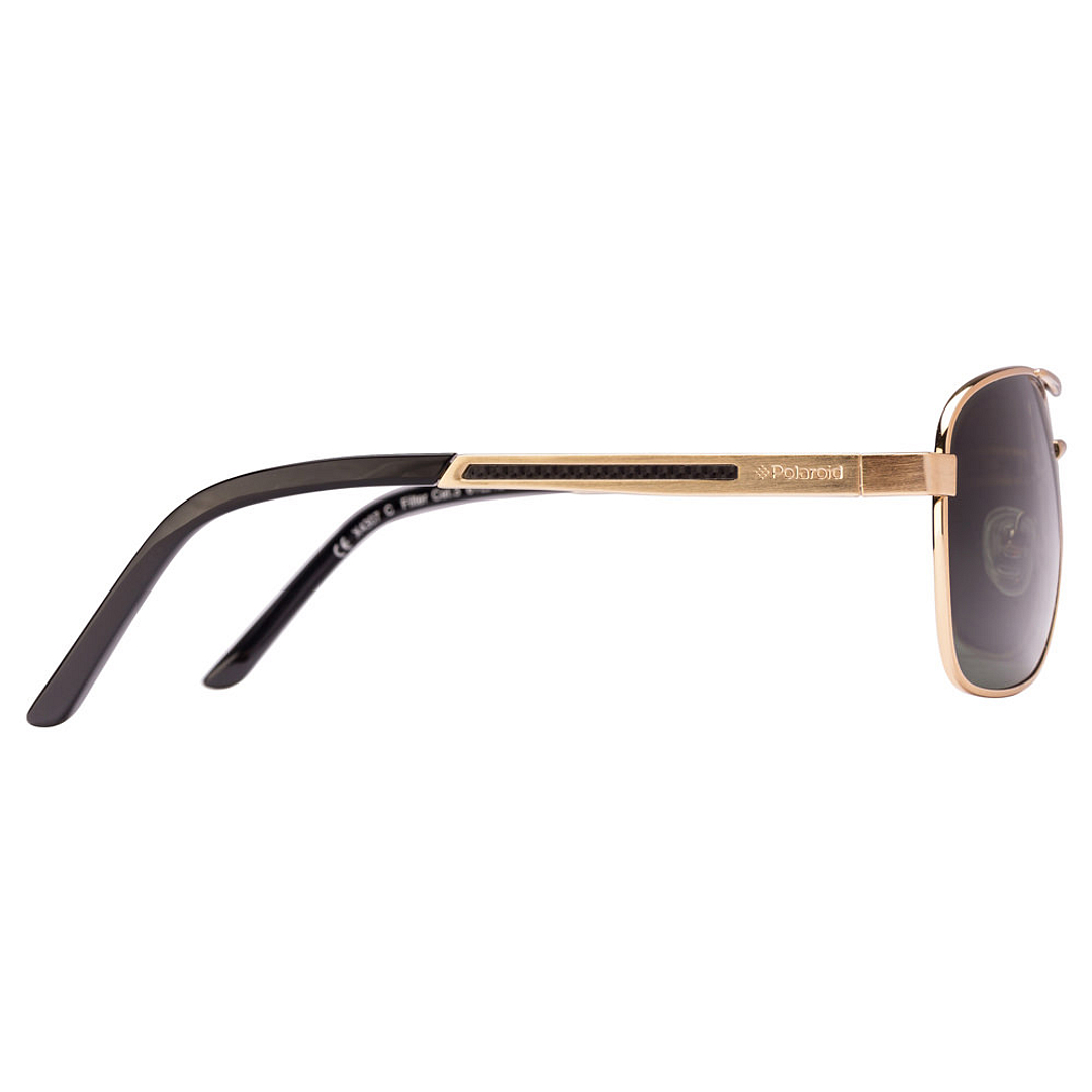 Polaroid Gold Full Rim Rectangle left side