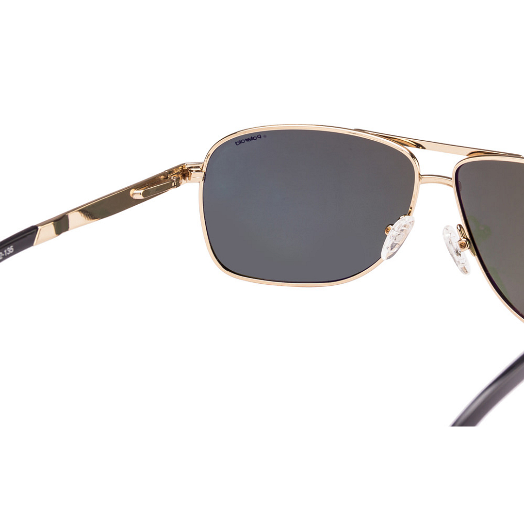 Polaroid Gold Full Rim Rectangle left side