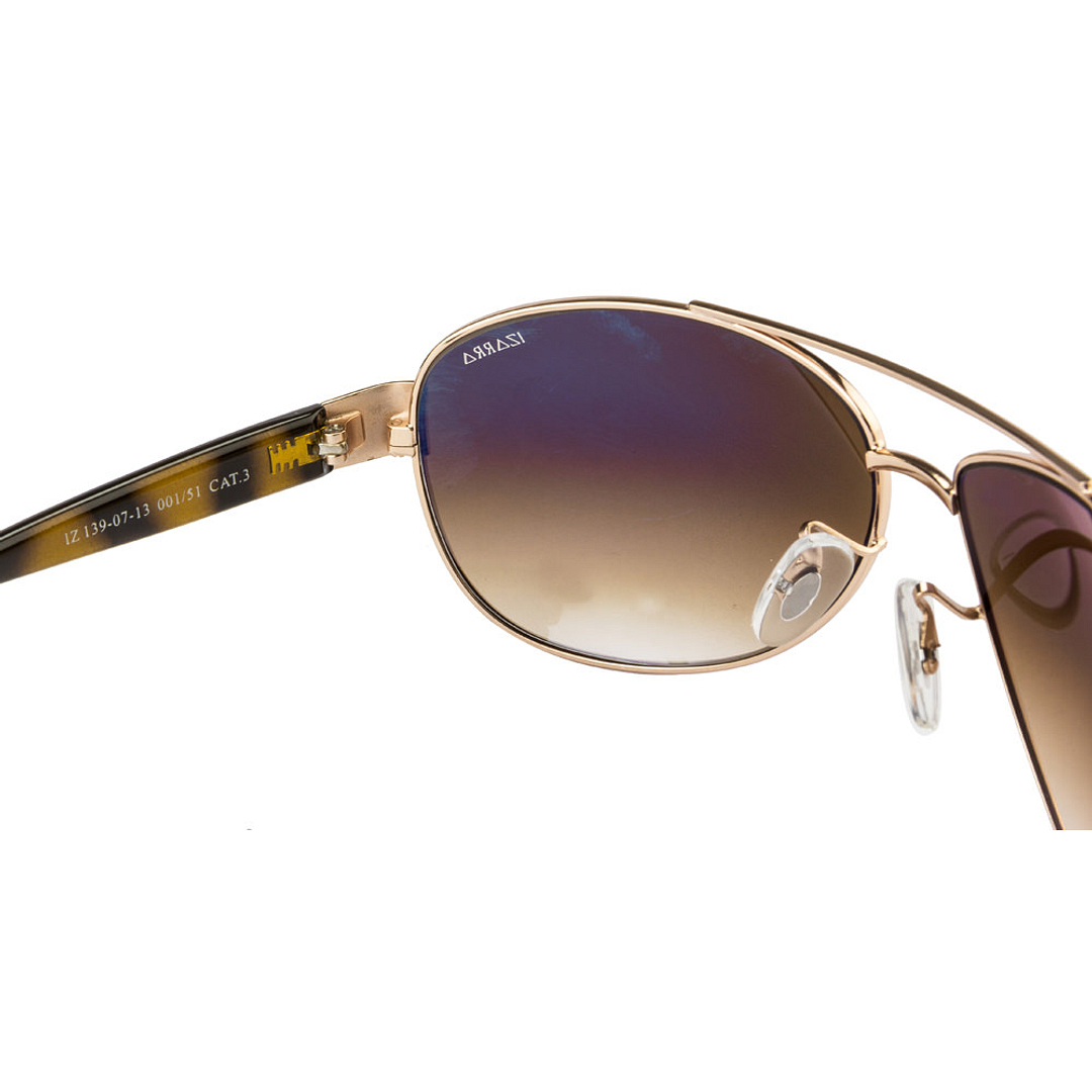 BRANDED Gold Full Rim Aviator left side