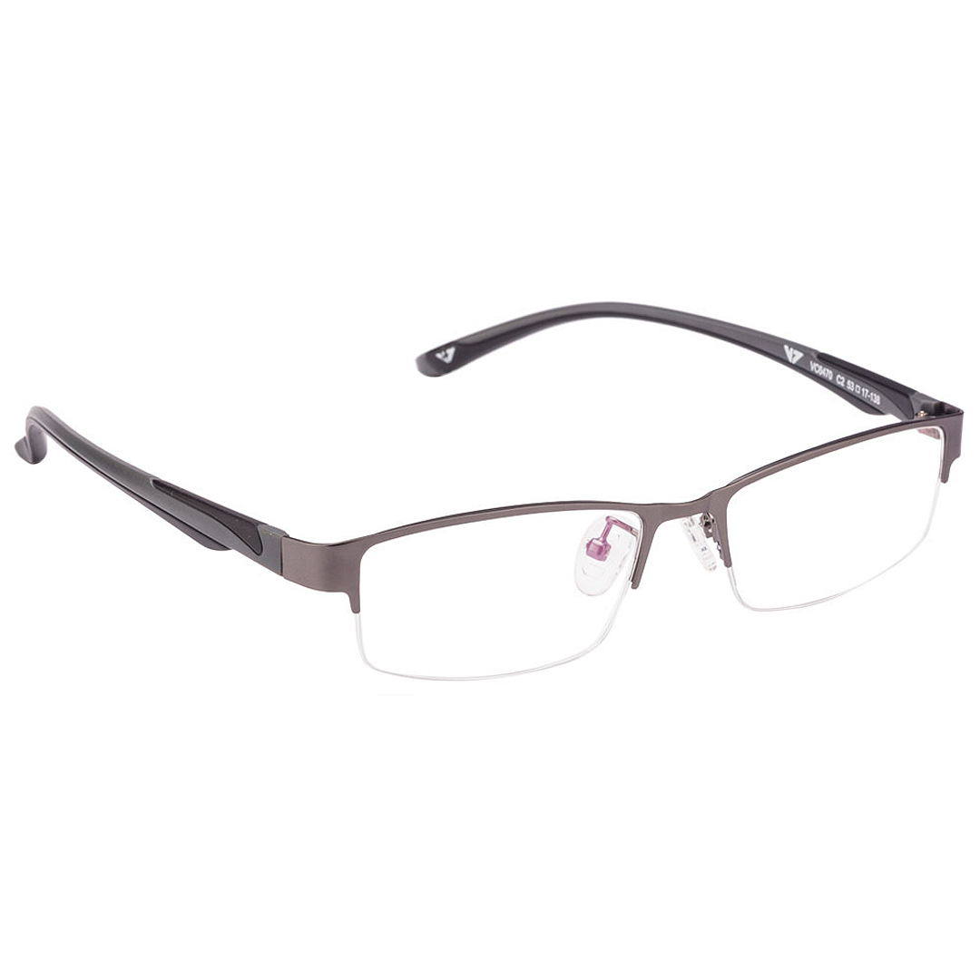Lenskart Air Online Dark Gunmetal Half Rim Rectangle left side