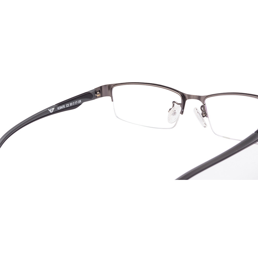 Lenskart Air Online Dark Gunmetal Half Rim Rectangle right side