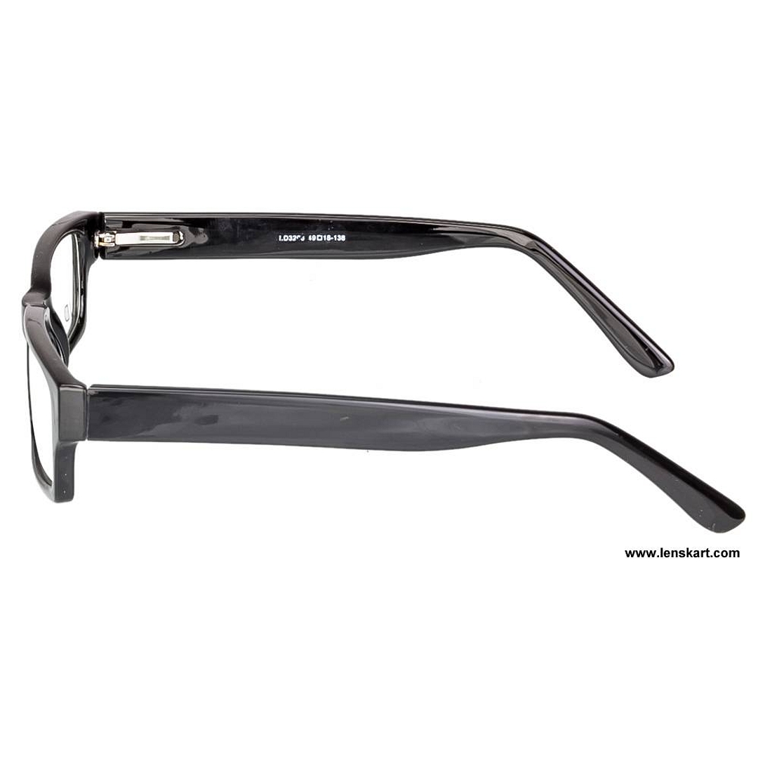 BRANDED Black Full Rim Rectangle left side