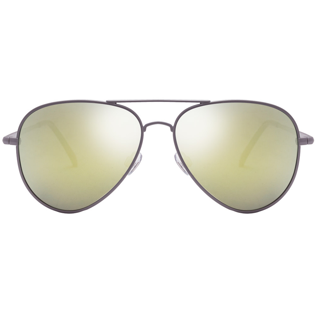 Polaroid Light Grey Full Rim Aviator left side
