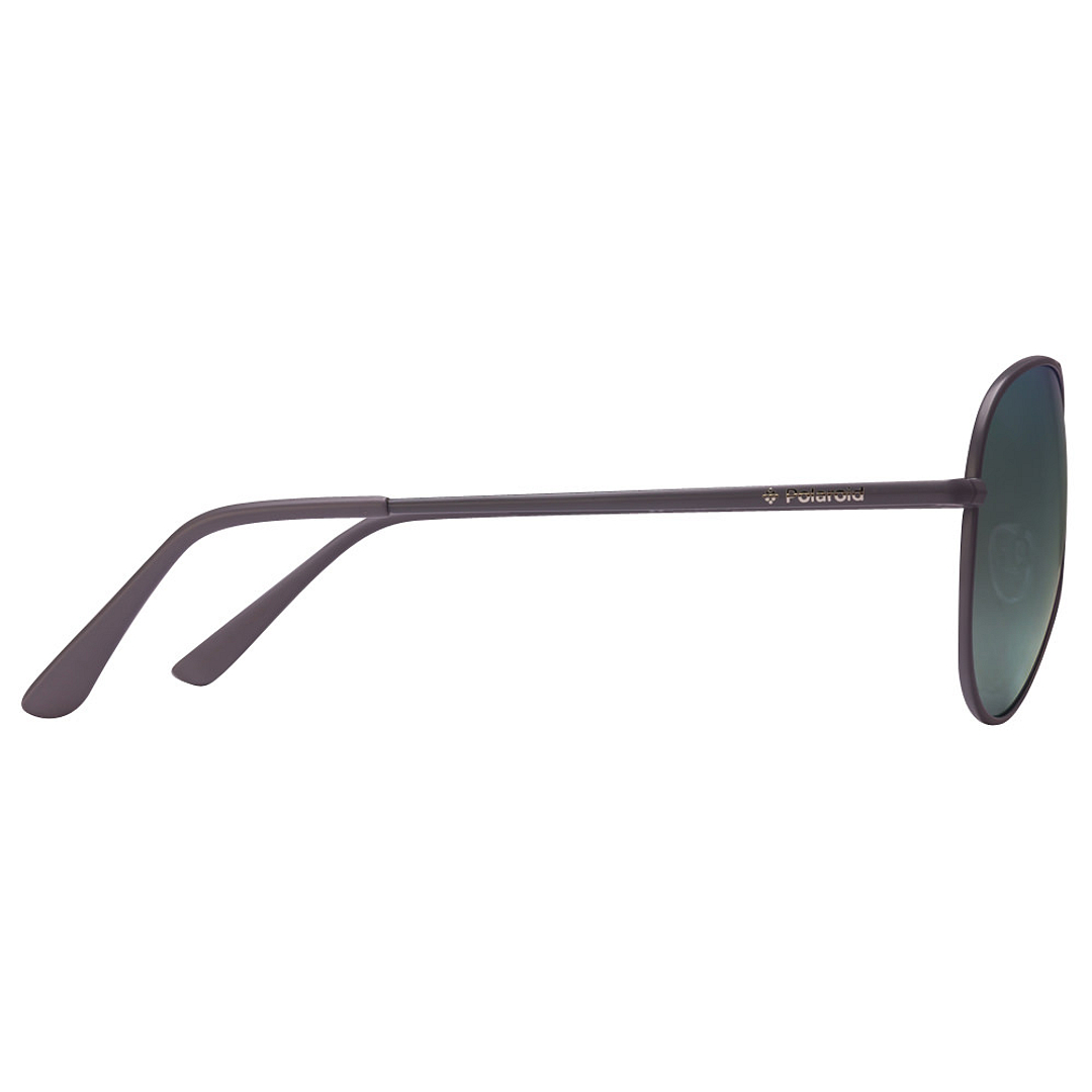 Polaroid Light Grey Full Rim Aviator left side