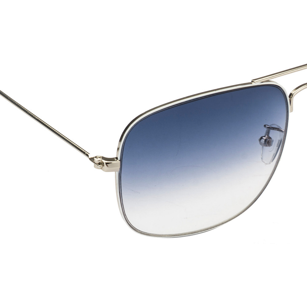 BRANDED Silver Full Rim Rectangle left side