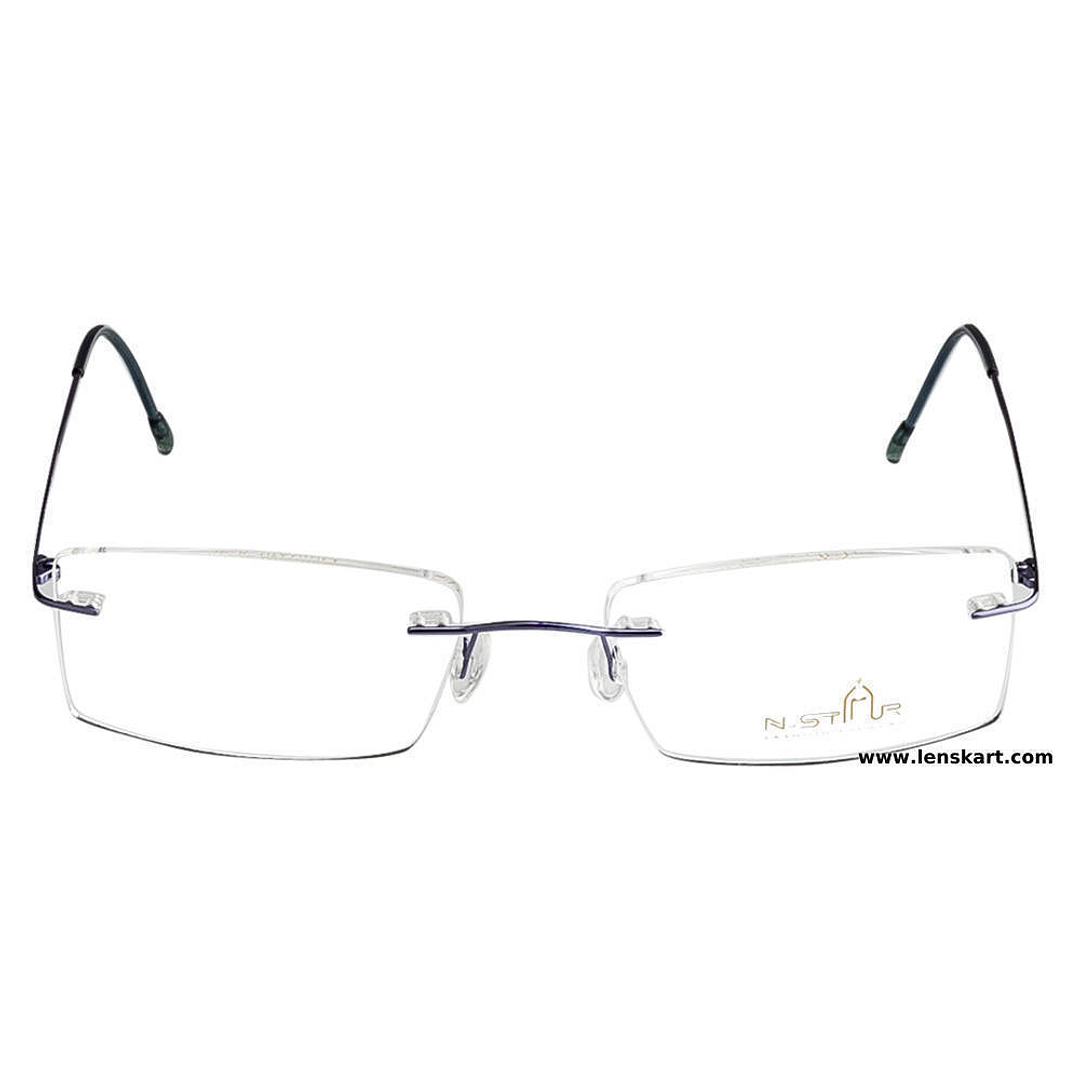 BRANDED Sky Blue Rimless Rectangle right side