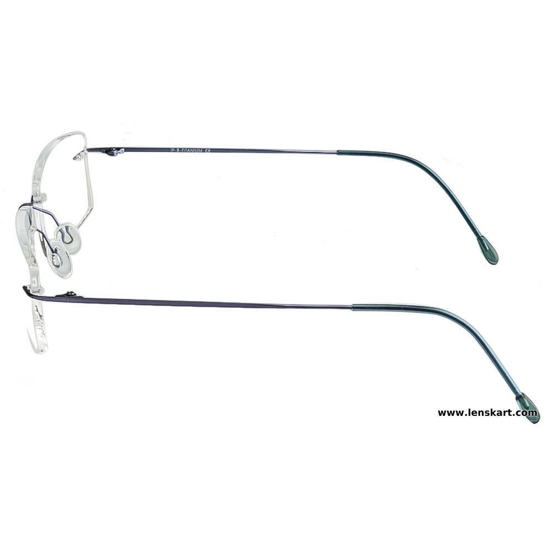 BRANDED Sky Blue Rimless Rectangle left side