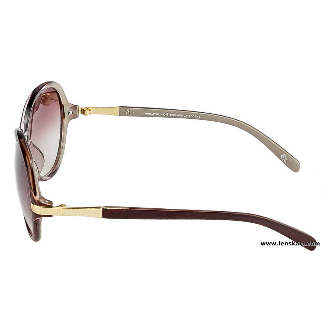 BRANDED Purple Transparent Full Rim Round left side