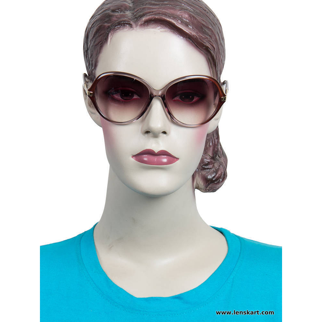 BRANDED Purple Transparent Full Rim Round right side