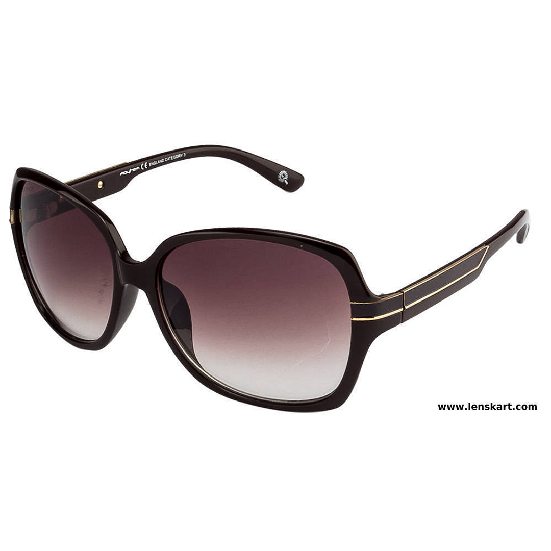BRANDED Dark Brown Full Rim Round left side