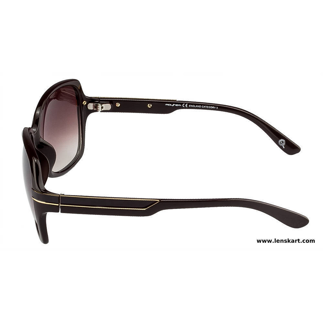 BRANDED Dark Brown Full Rim Round left side