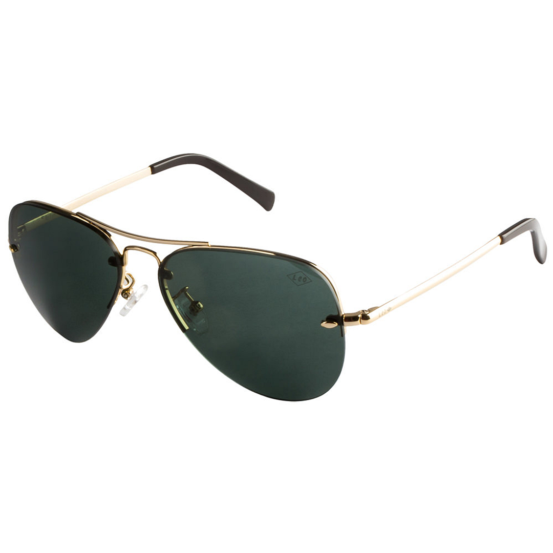 BRANDED Gold Half Rim Aviator right side