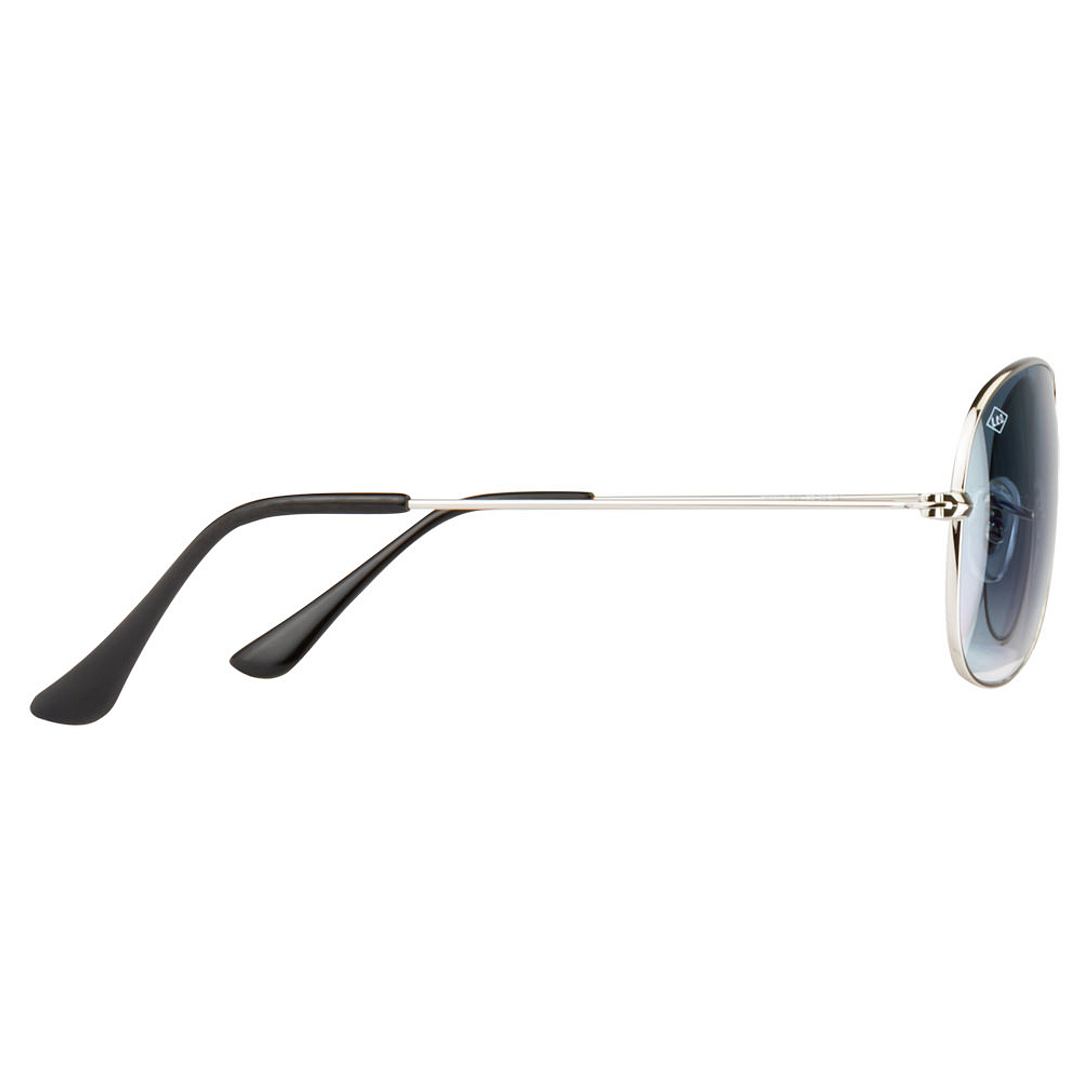 BRANDED Silver Full Rim Aviator left side