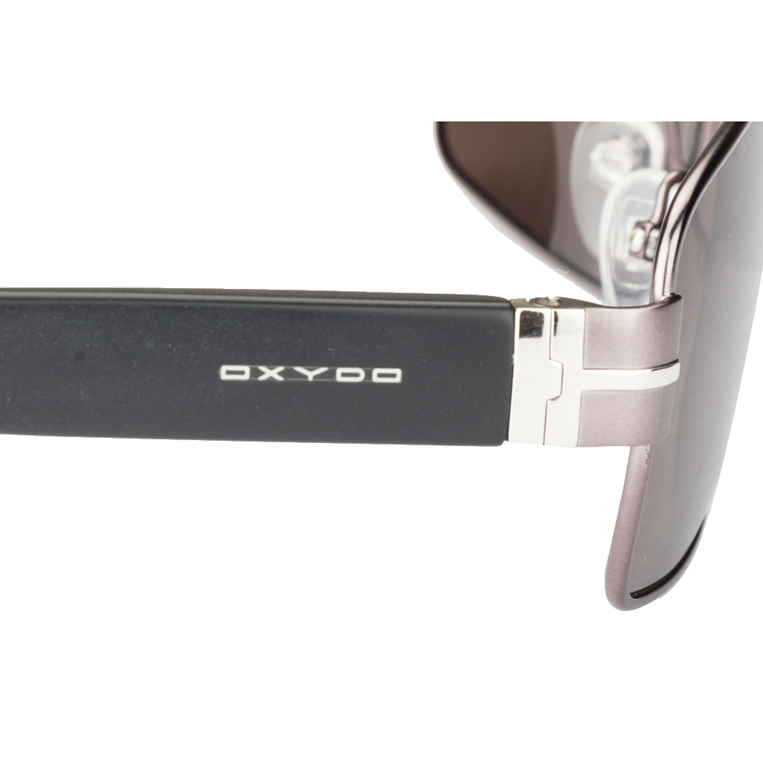 BRANDED Mid Gunmetal Full Rim Rectangle left side