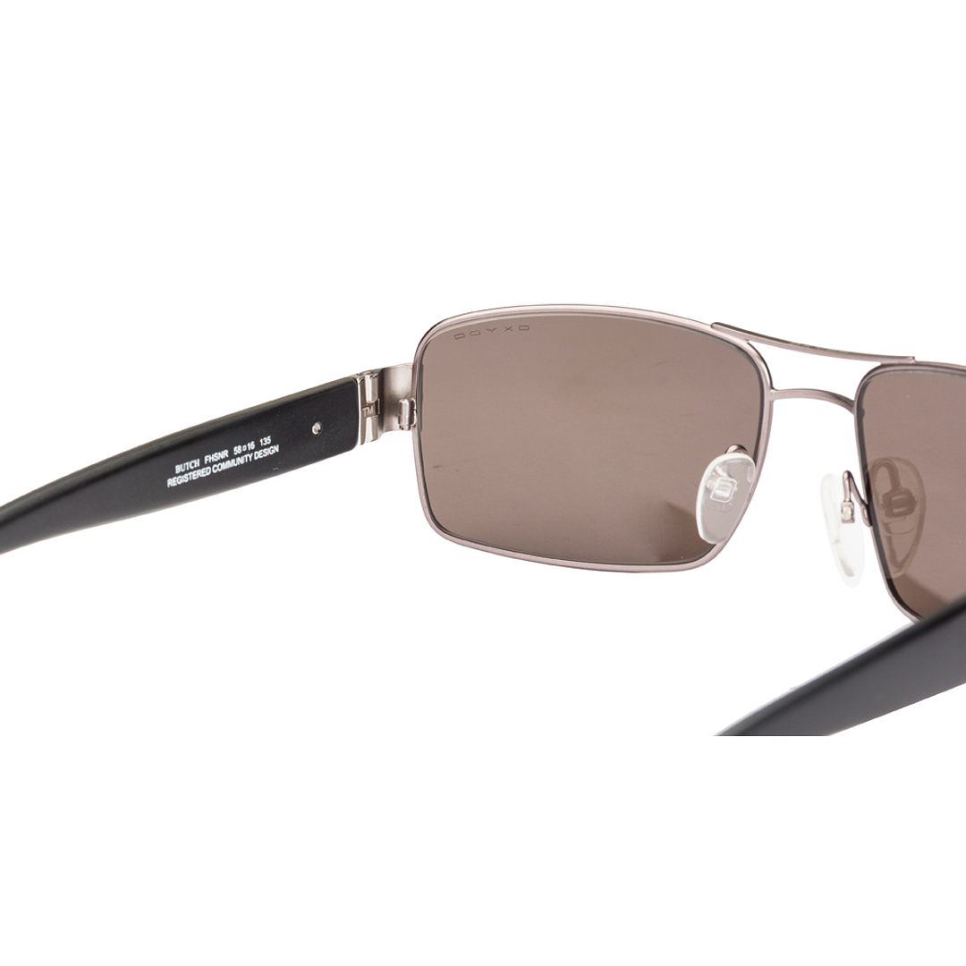 BRANDED Mid Gunmetal Full Rim Rectangle right side