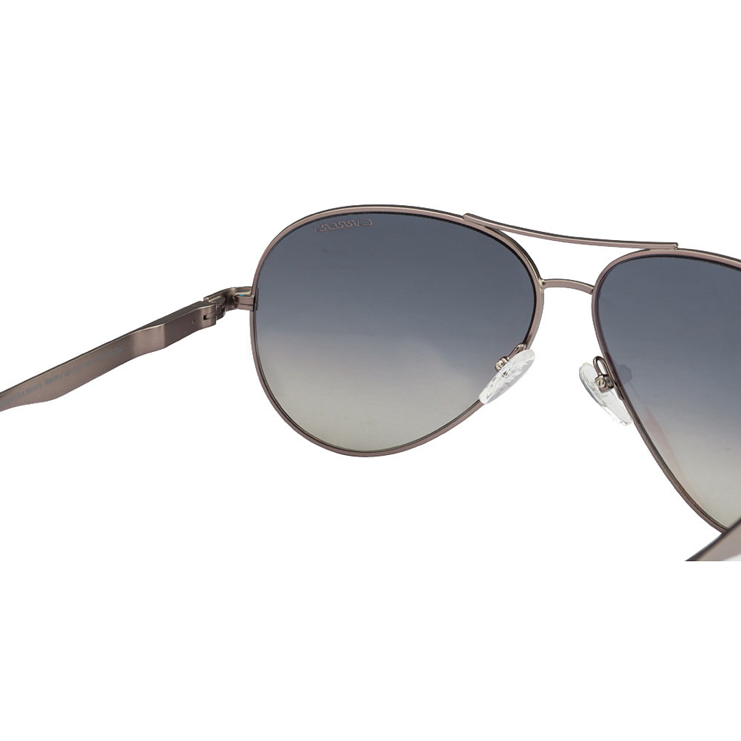 BRANDED Mid Gunmetal Full Rim Aviator left side