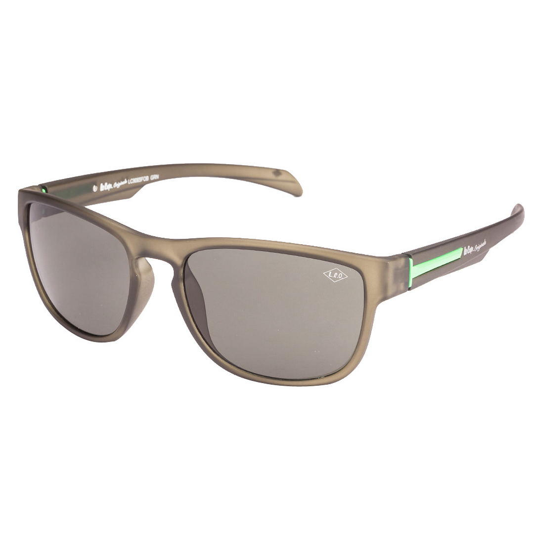 BRANDED Light Grey Full Rim Square left side