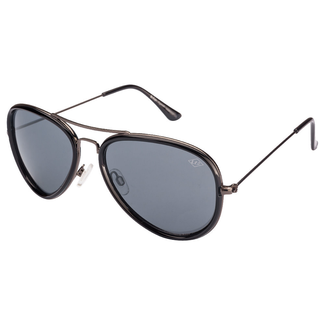 BRANDED Dark Gunmetal Full Rim Aviator right side