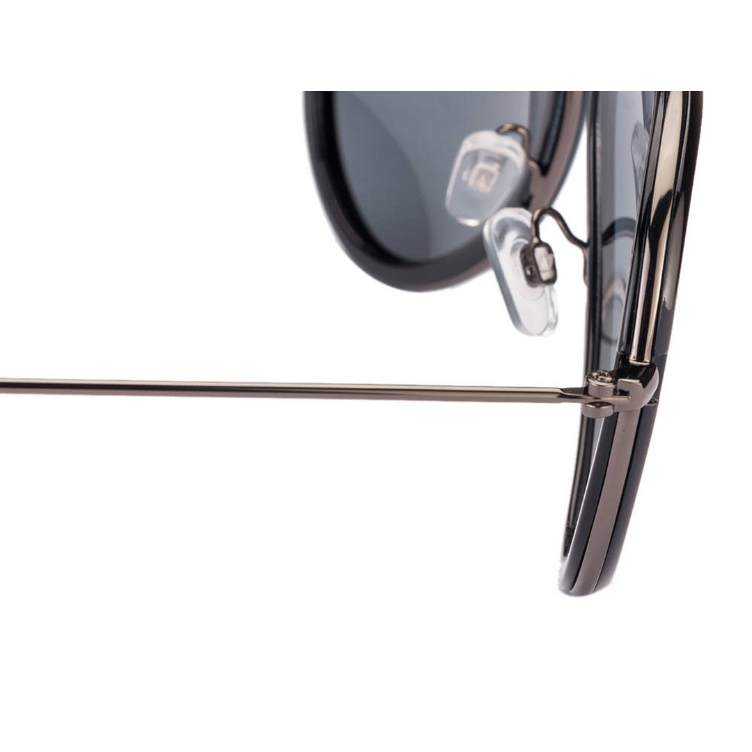 BRANDED Dark Gunmetal Full Rim Aviator left side