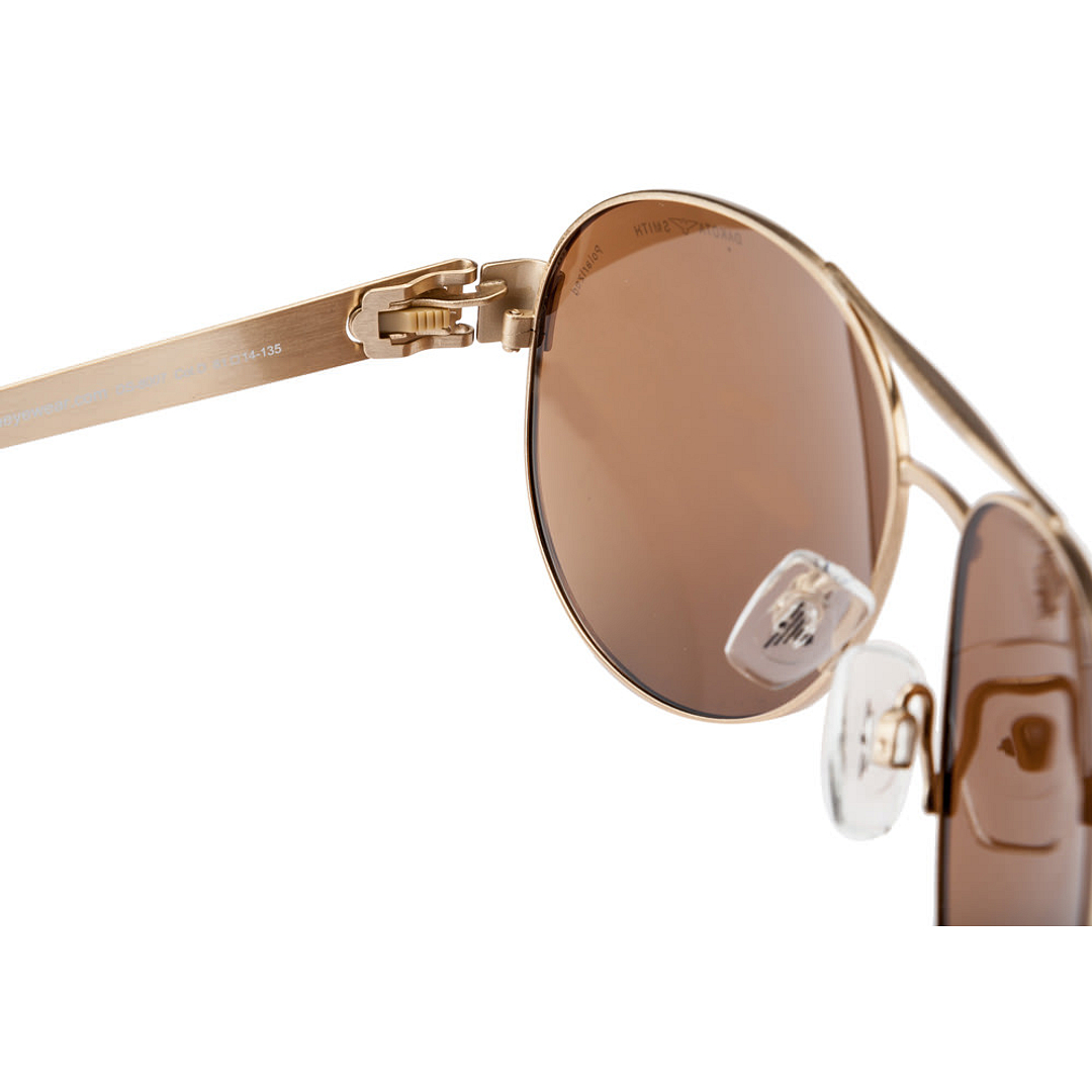 BRANDED Gold Full Rim Aviator left side