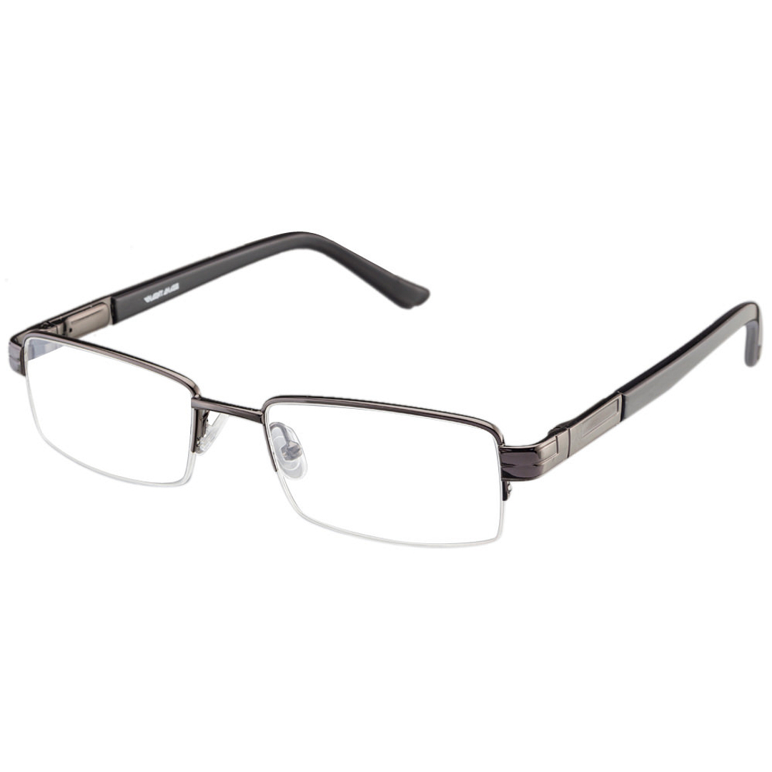 Vincent Chase Online Dark Gunmetal Half Rim Rectangle right side