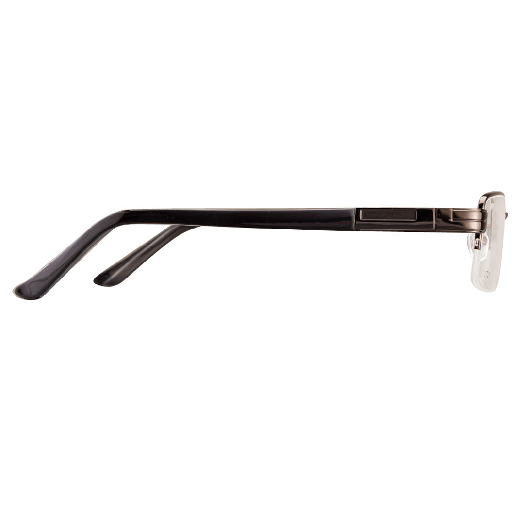 Vincent Chase Online Dark Gunmetal Half Rim Rectangle left side